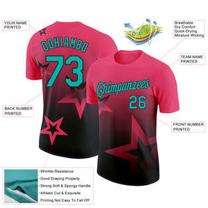 Custom Gradient Sublimation Baseball Jersey Moisture Wicking Team <b>Shirts</b> OEM Private Label Sportswear Bulk Men's <b>Shirts</b> Supplier - Product Image 2