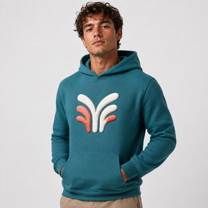 Sudadera con capucha para hombre, elegante, con estampado en relieve y gráficos texturizados, tela cómoda y un ajuste contemporáneo para la moda urbana y el uso de fin de semana. - Product Image 6