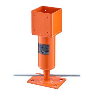 Martinetto a vite regolabile 10x10 cm per macchine edili, altezza regolabile 33,5-47,5 cm, capacità di carico massima 11.200 kg, martinetto di supporto per - Product Image 1