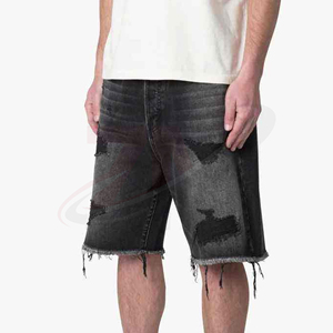 Shorts de Mezclilla Lisos para Hombre de Alta Calidad, Shorts de Jean Lavados Personalizados, Proveedor de Ropa al por Mayor, 100% Algodón - Product Image 3