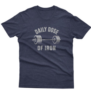 Camiseta Daily Dose Of Iron para hombre, camiseta de manga corta con cuello redondo y ajuste regular, camiseta de algodón con estampado de estilo informal, camisetas transpirables de secado rápido - Product Image 6