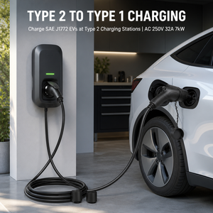 Câble de recharge pour véhicule électrique ZSWINNER ST-E150, homologué IP65, 32A 7KW, Europe, en matériau TPU conforme à la norme UL94V-0, plaqué argent, Type 1 Type 2, garantie 1 an - Product Image 4