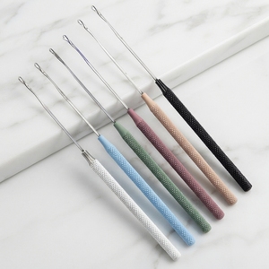 Hair Extension Tool Hair Extension Hook Hair Threading Hook <b>Bead</b> Applicator & Pulling <b>Needle</b> Hair Extension Accessories - Product Image 1
