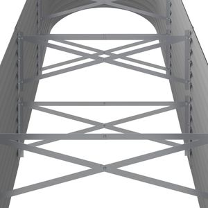 116.5 grigio "x 31.5" x 26.8 "in acciaio verniciato a polvere letto rialzato da giardino vasi da fiori e fioriere - Product Image 5