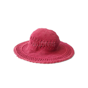 Sombrero Fedora de Poliéster Tejido a Mano con Color Personalizado, Ajustable, de Ala Ancha, con Cinta y Cuerda, para Playa, Aire Libre, Casual, Viajes, Verano - Product Image 4