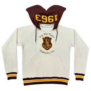 เสื้อฮู้ด Iota Phi Theta Neutral Prep พร้อมตราสัญลักษณ์เชนิลล์ เสื้อผ้ากรีกคุณภาพพรีเมียม เสื้อพูลโอเวอร์สำหรับชมรมนักศึกษา ทรงคลาสสิก - Product Image 1