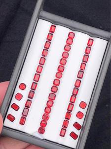 Magnifique pierre précieuse de grenat naturel taille calibrée, pierres de grenat taillées de qualité supérieure, toutes formes pour la fabrication de bijoux en gros - Product Image 2