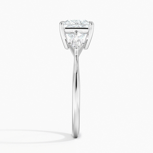 Bague BOJ 0116 Coupe Princesse en Argent 925 Luxe Cometa, Bague Solitaire à Trois Pierres, Diamant 2ct Couleur D VVS1 Moissanite Certifiée GRA - Product Image 3