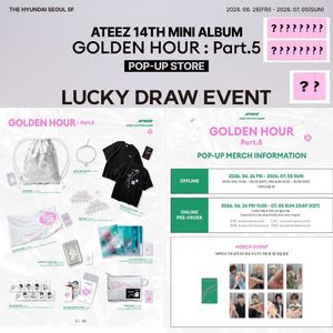 ATEEZ Golden Hour Part.5 ป๊อปอัพสโตร์ สินค้าอย่างเป็นทางการ จับฉลากแจกของรางวัล สำหรับทุกวัย กระดาษเกาหลี KR [กำไลข้อมือสีเงิน] - Product Image 1