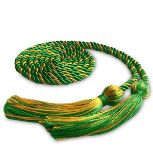 Nuevo Cordón Metálico Trenzado Verde y Dorado Modelo 2026 con Borlas para Uso en Prendas, con Precio Económico y Servicio OEM - Product Image 1