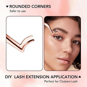 Applicateur professionnel en acier inoxydable antistatique à pointe dentelée pour pose de faux cils et extension de cils de précision - Product Image 5