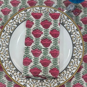 Mantel de Lino y Algodón Estampado Floral, Rectangular, Diseño Clásico, Lavable, para Uso Doméstico - Product Image 4