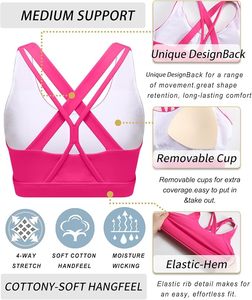 Soutien-gorge de sport professionnel à compression pour femmes, pour les entraînements intenses - Product Image 5
