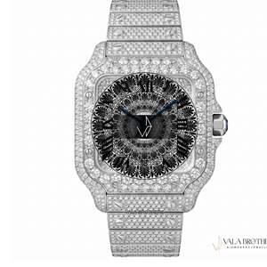 นาฬิกาข้อมือผู้หญิง Cartier รุ่นโบราณ ตัวเรือนโลหะผสมสีทองเหลือง หน้าปัดทรงสี่เหลี่ยม ระบบควอตซ์ สายหนังสีแดง พร้อมกระจกแซฟไฟร์ - Product Image 1
