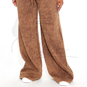 Pantalones Deportivos Personalizados de Otoño para Mujer, Sostenibles, Transpirables, de Algodón y Felpa, con Cintura Elástica, para Gimnasio - Product Image 3