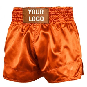 Pantalones Cortos de Boxeo Morados con Logotipo Personalizado, Pantalones Cortos de Muay Thai de Satén Profesional OEM, Banda Elástica Alta, Pantalones Cortos de Lucha de Satén Brillante - Product Image 4