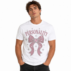 T-shirt Hip Hop à manches courtes de qualité supérieure pour hommes, logo personnalisé de haute qualité, t-shirt unisexe en coton imprimé en relief - Product Image 2