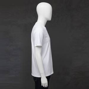 Custom Men's <b>White</b> T Shirt Short Sleeve Crew Neck Casual <b>Tee</b> Moisture Wicking <b>Plain</b> Blank Shirt Streetwear Apparel - Product Image 5