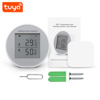 Capteur de température et d'humidité intelligent Tuya WiFi ABS 2026 avec écran LCD, thermomètre et hygromètre d'intérieur, alerte APP, compatible Alexa PST-WSD400H