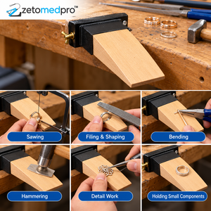 Bench Mounted Pin Anvil Stainless Steel <b>Wood</b> Jewelry Making Workshop Tool 0.55 Inch ZetomedPro - Product Image 6