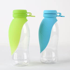 Customized Portable Silicone Dog Feeder Bottle Outdoor Travel <b>Leaf</b> Feeder for Pets Going Out - Product Image 1