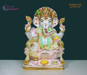 Artesanía Nirmala, Estatua de Resina de la Diosa Durga Ganesha |   Ídolo de Maa Durga pintado a mano y hecho a mano, decoración para el hogar y el templo, Navratri - Product Image 1
