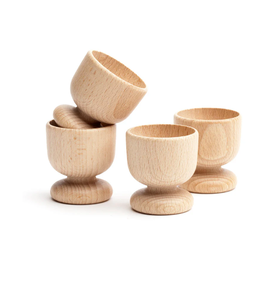 Ensemble de coupelles à œufs artisanales de qualité supérieure, support à œufs en bois massif écologique pour la maison, la boulangerie et la cuisine - Product Image 5