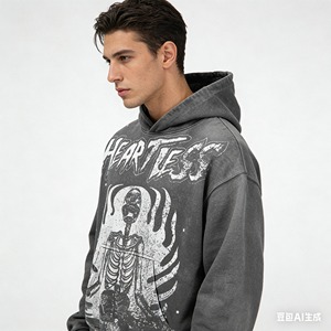 Sweat-shirts à capuche pour hommes en tissu French Terry de qualité supérieure 420 g/m², broderie sur patch, impression DTG, sweat-shirts et sweats à capuche surdimensionnés personnalisés - Product Image 4