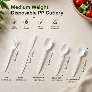 Cuillère en plastique écologique EcoRev ECO72, blanche, en PP de qualité alimentaire, jetable, personnalisable avec logo, pour fêtes - Product Image 6
