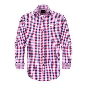 Camisa Tradicional Bávara de Franela Personalizable OEM, Lederhosen a Cuadros para el Oktoberfest - Product Image 1