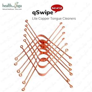 HealthAndYoga QSwipe Lite Steel U-Shaped <b>Tongue</b> <b>Cleaner</b>-Anti-Slip Reusable & Eco-Friendly Pack of 12 - Product Image 3