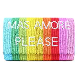 Bolso de Cuentas Hecho a Mano con Diseño de Rayas Arcoíris Bohemio Totalmente Nuevo para Mujer, Bolso Cruzado de Moda con Cadena, Logotipo Personalizado, para Fiestas - Product Image 1
