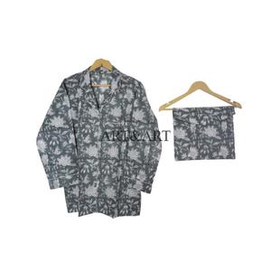Ensemble de pyjama en coton sexy et décontracté pour femmes, avec poches, respirant, grande taille, vêtements de nuit pour l'été, confortable pour les journées chaudes, 3 pièces - Product Image 2