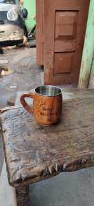 Eco-Friendly Polished Wooden Viking <b>Mug</b> with Hand Carved Engraving and Animal Design-Valentine's Day & Halloween Gift - Product Image 3