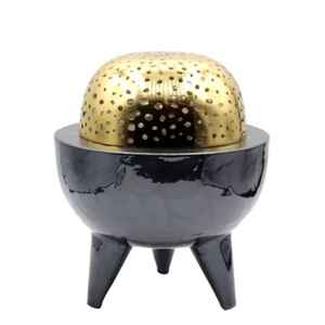 Quemador de Incienso de Sándalo Hecho a Mano con Incrustaciones de Latón, Diseño Tallado de Luna y Estrella, para Incienso Árabe, Decoración Duradera para el Hogar - Product Image 2
