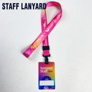 Custom Staff <b>Lanyard</b> with Logo <b>Polyester</b> Sublimation ID Badge Neck Strap for Event Exhibition Conference OEM Manufacturer - Product Image 1