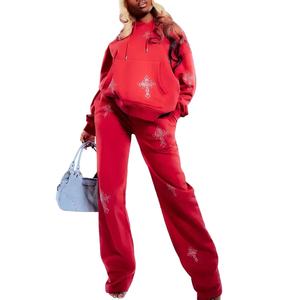 Pantalon de survêtement décontracté en coton 100% à prix d'usine, coupe classique, ensemble pour femmes, durable, respirant, logo imprimé personnalisé, coupe courte - Product Image 1