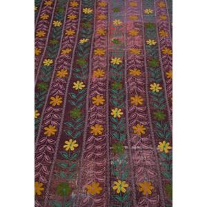 ผ้าห่มปักลายอินเดียทำมือ Lavinas ผ้าปูที่นอนลายดอกไม้สไตล์วินเทจ ผ้าคลุมเตียงโบโฮ ผ้าห่มอเนกประสงค์สำหรับทุกฤดู - Product Image 3