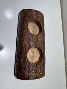 Bougeoir en bois naturel rustique Design d'intérieur écologique fait à la main avec des solutions d'éclairage confortables pour Noël - Product Image 3