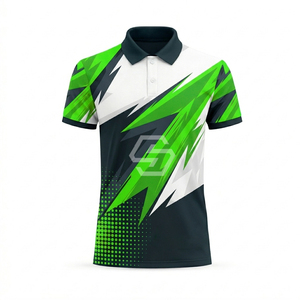Chemises polo personnalisées pour hommes, légères, imprimées sur toute la surface, tissu doux, uniforme d'entreprise, séchage rapide - Product Image 1