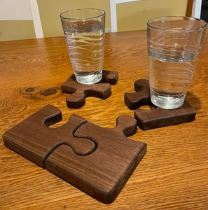 Sous-verres en bois rustiques décoratifs, artisanat naturel, pour la salle à manger, tapis et supports pour tasses à café et thé, en vente - Product Image 5