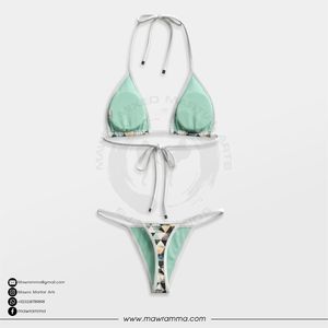 Mawra Custom 2 Piece Floral Triangle Bikini Sexy Women Summer Bathing Suit Premium OEM Sublimation Swimwear For Women - Product Image 4