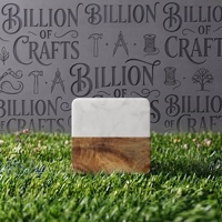 Sous-verres modernes en bois avec dessus en marbre, design antidérapant pour la décoration de table