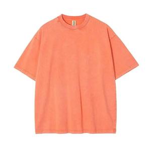 T-shirts slim fit délavés à l'acide de couleur personnalisée, nouvelle mode, taille adulte, manches courtes, pour hommes - Product Image 5