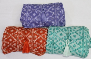 Paréo de plage imprimé rayé 2-en-1 : Écharpe en polyester et coton côté avant, serviette côté arrière - Product Image 3