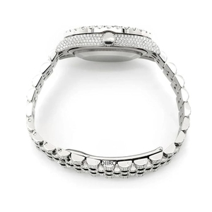 Montre de luxe pour homme entièrement sertie de diamants Moissanite, montre mécanique en or blanc et argent avec chiffres romains, style Hip Hop - Product Image 5