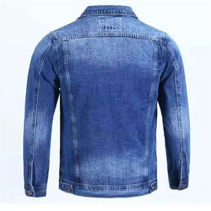 Veste en jean à capuche oversize bleue à manches longues, dernier design personnalisé, pour hommes, style décontracté, vestes et manteaux en jean - Product Image 2