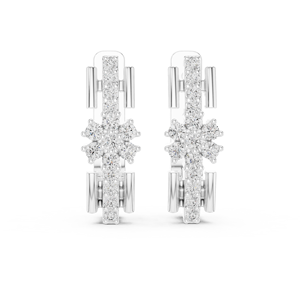 Juego de Aretes de Aro Simples en Oro Amarillo de 18 Quilates con Diamantes Cultivados en Laboratorio, Certificados por IGI, Chapados en Rodio de Lujo, para Uso Diario y Eventos Glamurosos - Product Image 5