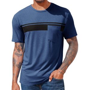 2025 <b>Men's</b> Casual Graphic T-<b>Shirt</b> 100% Organic Cotton 220 Grams Short Sleeve Regular Fit Crewneck Summer Tops with Pocket - Product Image 2