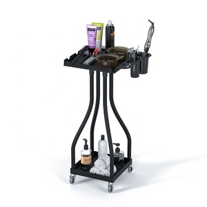รถเข็นเก็บอุปกรณ์ทำผมสแตนเลสสตีลแบบโมเดิร์น 4 ล้อ สำหรับงานหนัก พร้อมที่วางอ่างผสมสีผม - Product Image 2
